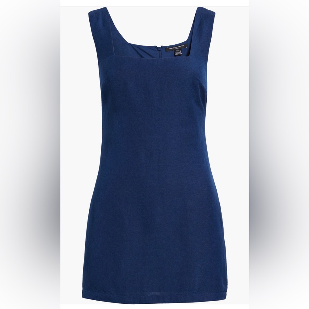 NWT French Connection Linen Blue Sleeveless Dress - 00